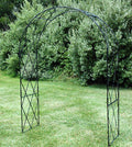 Lattice Garden Arch – 7' Solid Steel Rose Arch with Welded Lattice Panels