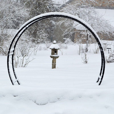 Moon Gate Garden Arch – 84" Round Steel Archway for Zen Gardens & Weddings – photo 2