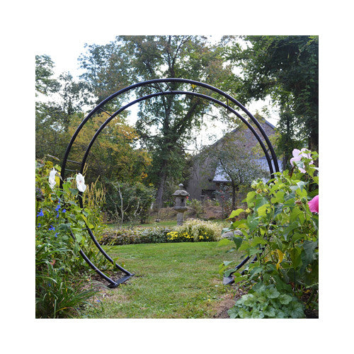 Moon Gate Garden Arch – 84" Round Steel Archway for Zen Gardens & Weddings – photo 3