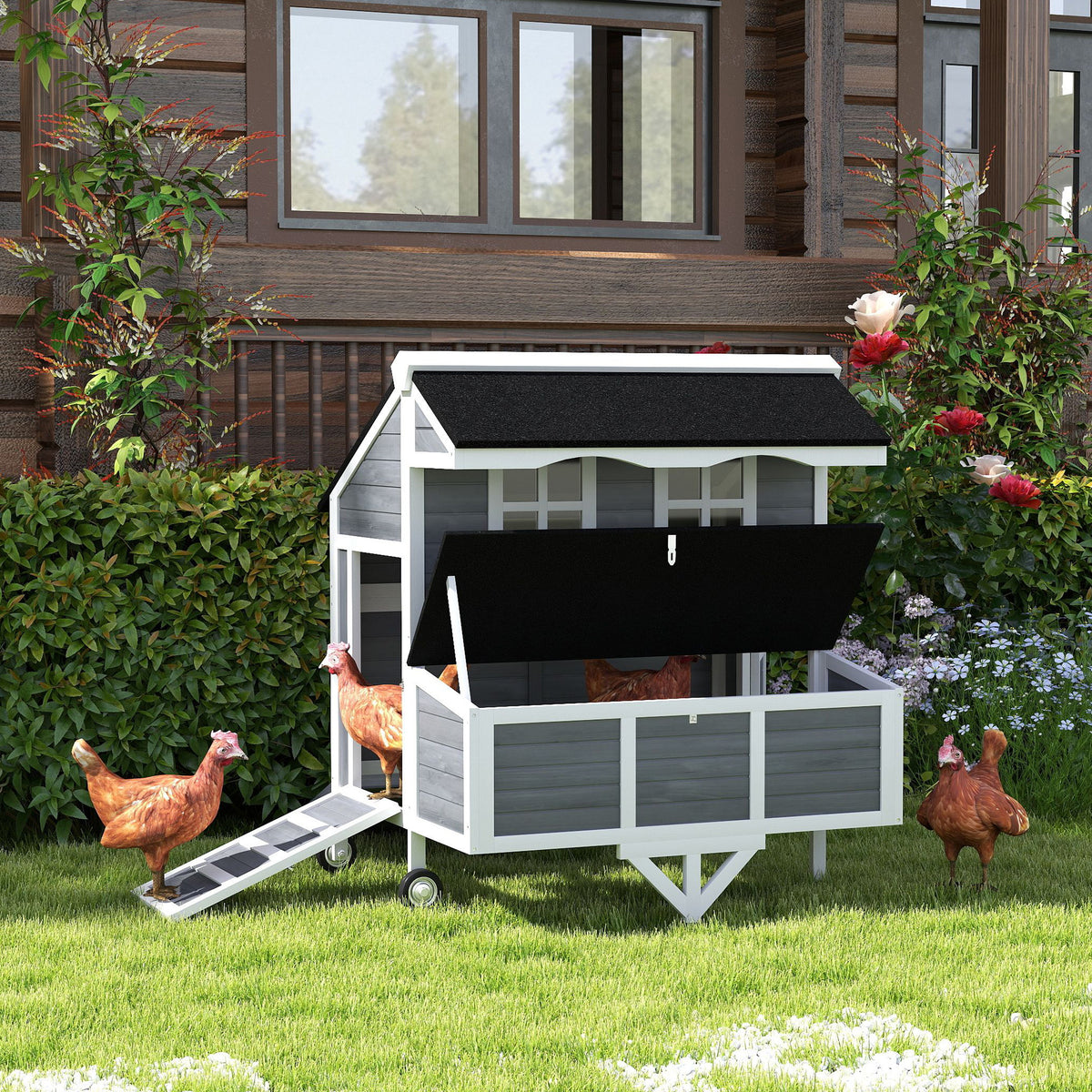 43" Chicken Tractor Coop on Wheels – view 2