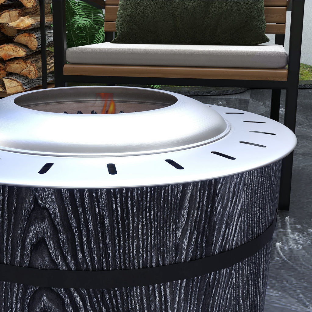 Smokeless Portable Fire Pit with Mat – Black – view 9