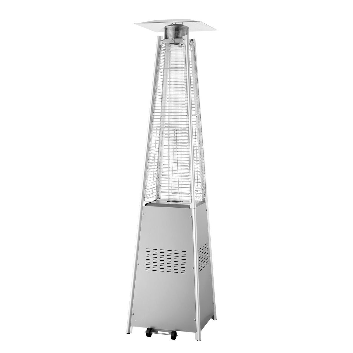 48,000 BTU Pyramid Propane Patio Heater with Wheels – Glass Tube Flame – photo 11