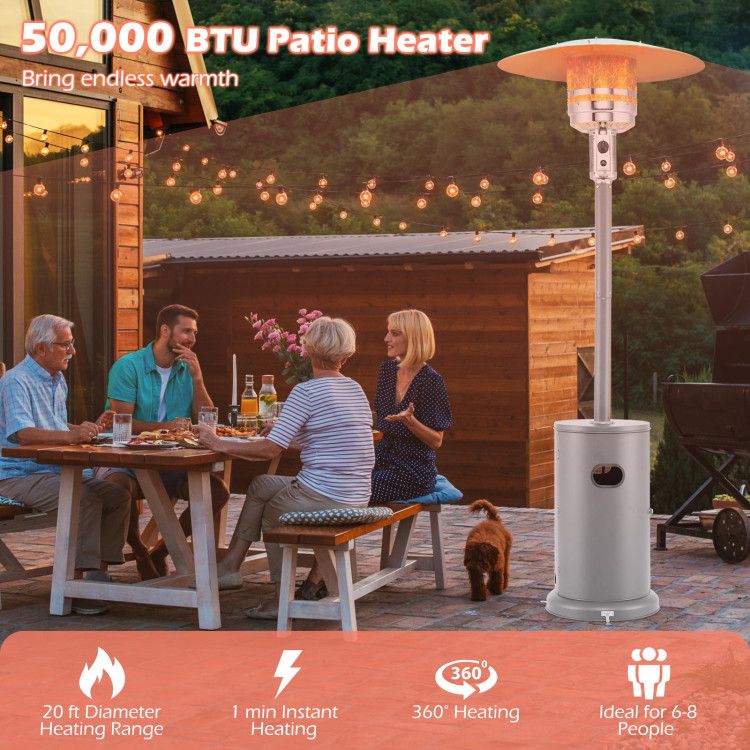 50,000 BTU Propane Patio Heater with Drink Table – view 28
