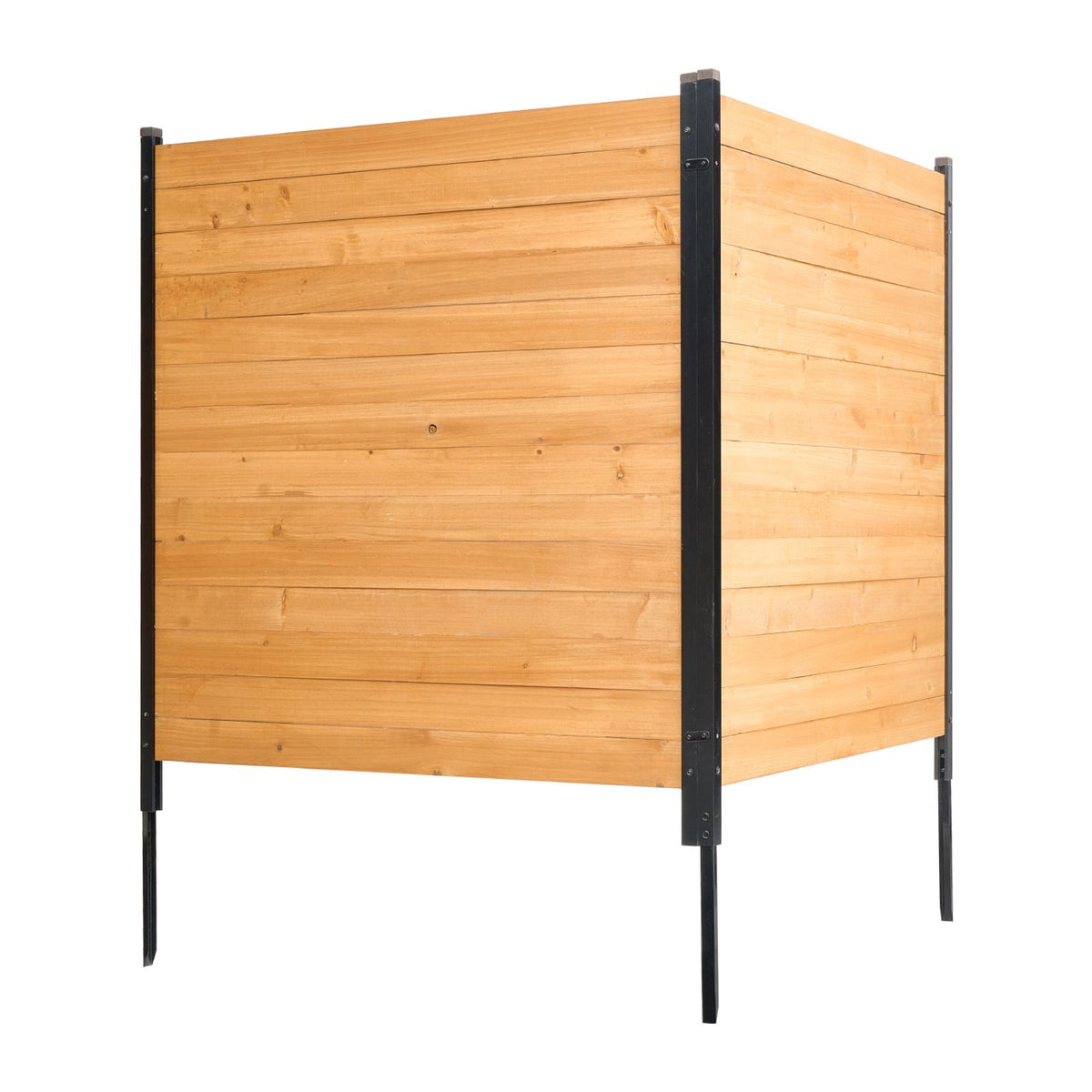 2-Panel Solid Wood AC Privacy Screen – 38" x 42" Equipment & Trash Can Hider – photo 12
