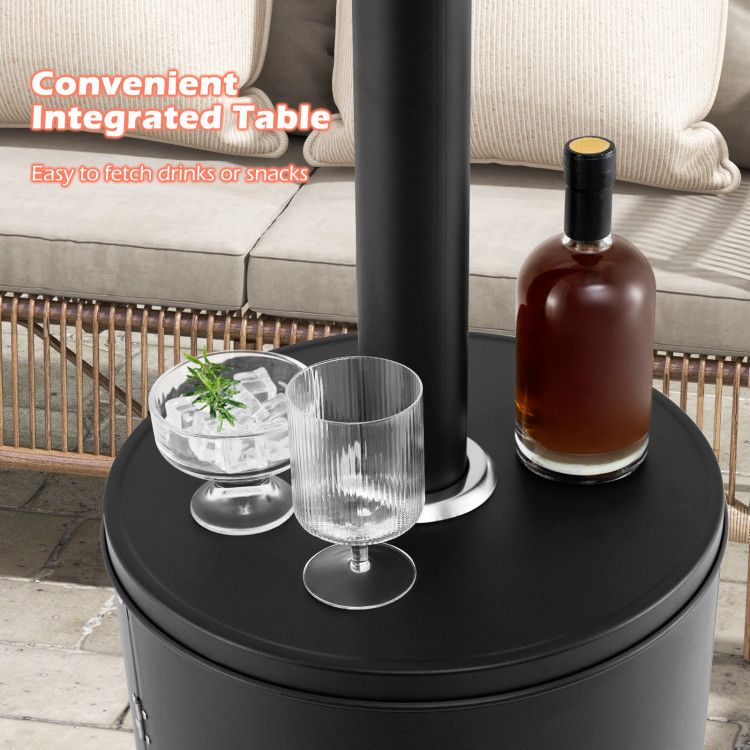 50,000 BTU Propane Patio Heater with Drink Table – view 7