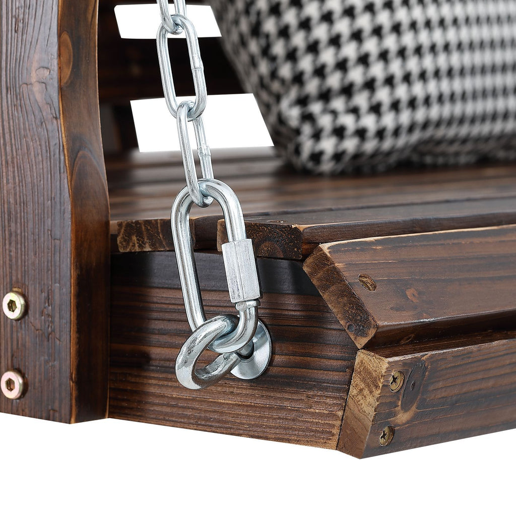 4.5 ft Wooden Porch Swing for Patio & Garden – view 2
