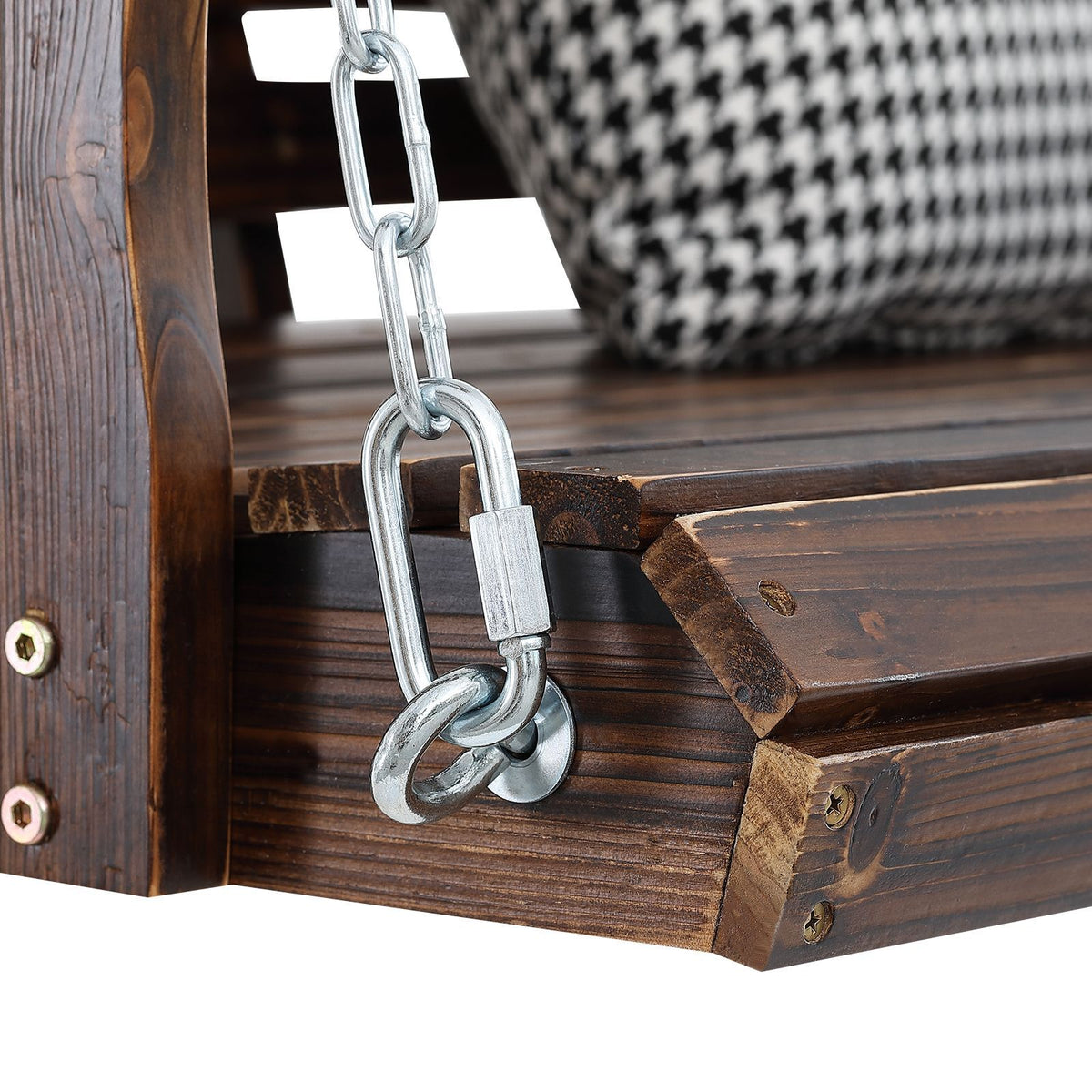 4.5 ft Wooden Porch Swing for Patio & Garden – view 2