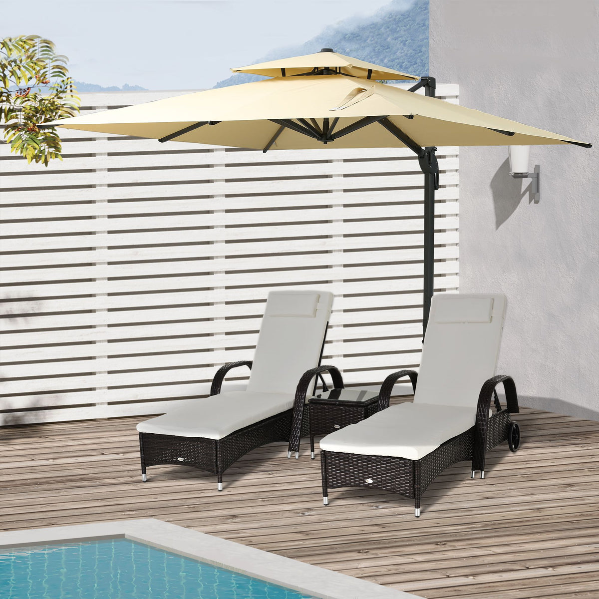 10 ft Offset Cantilever Patio Umbrella with Crank – view 2