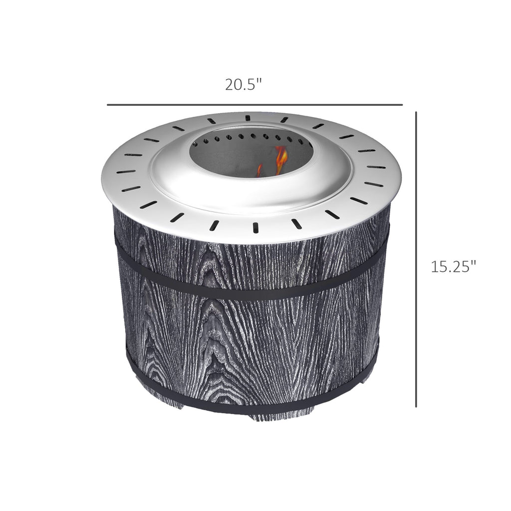 Smokeless Portable Fire Pit with Mat – Black – view 3