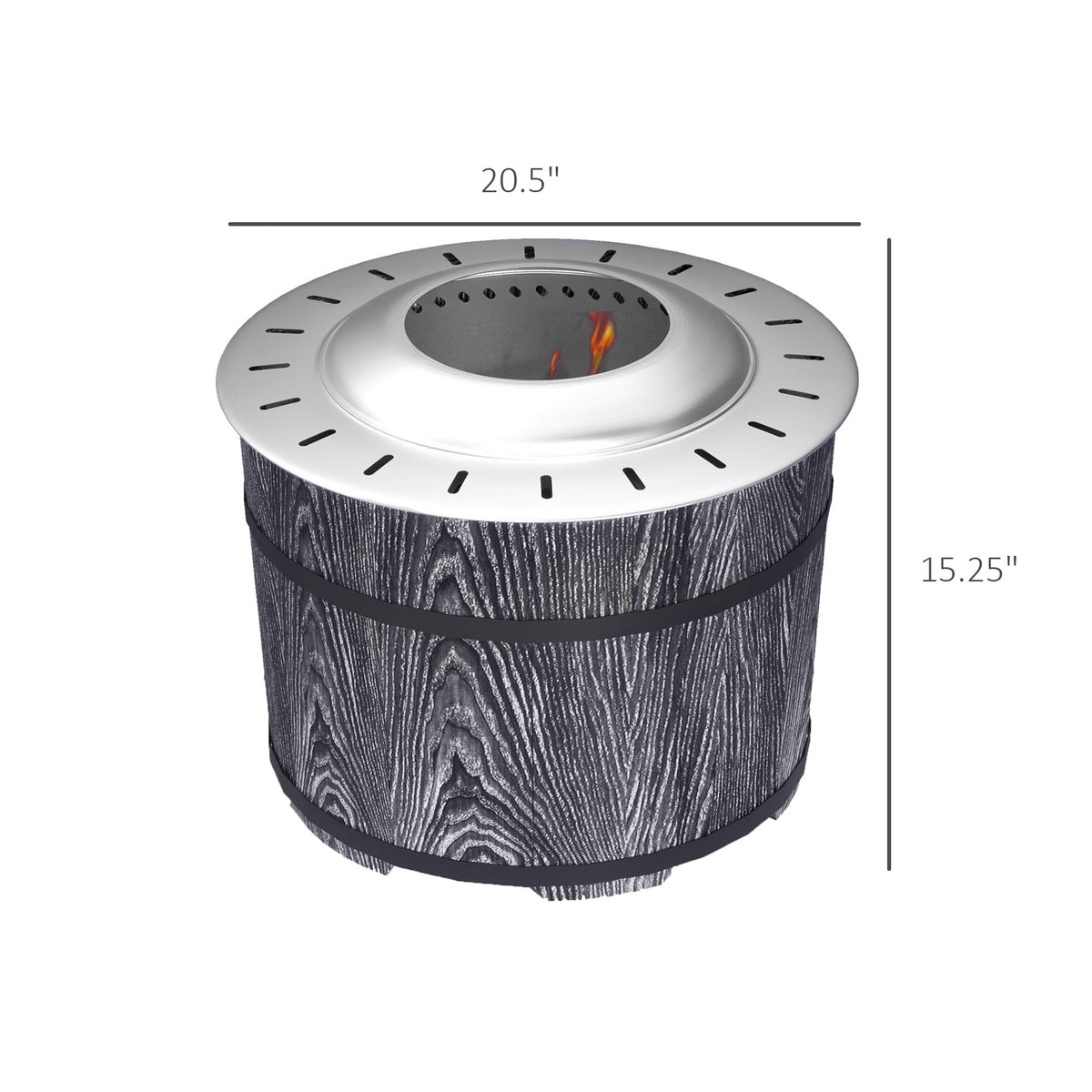 Smokeless Portable Fire Pit with Mat – Black – view 3