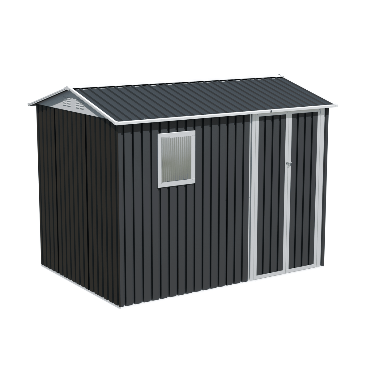 9' x 6' Metal Garden Storage Shed with Window – view 4