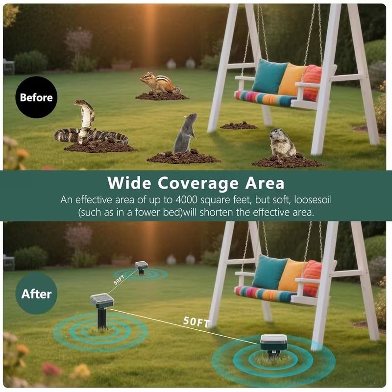 Solar Mole & Gopher Repeller Stakes, 8-Pack – view 4