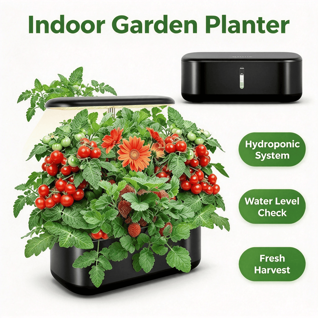 Indoor Hydroponic Herb Garden Kit - 10-Pod Countertop Grow System with LED Grow Light & Timer – photo 7