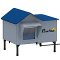 Heated Outdoor Cat House with Elevated Base