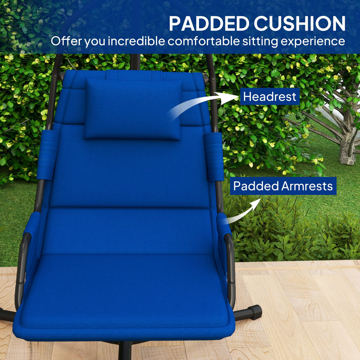 Hammock Chair with Stand & Cushion – view 5