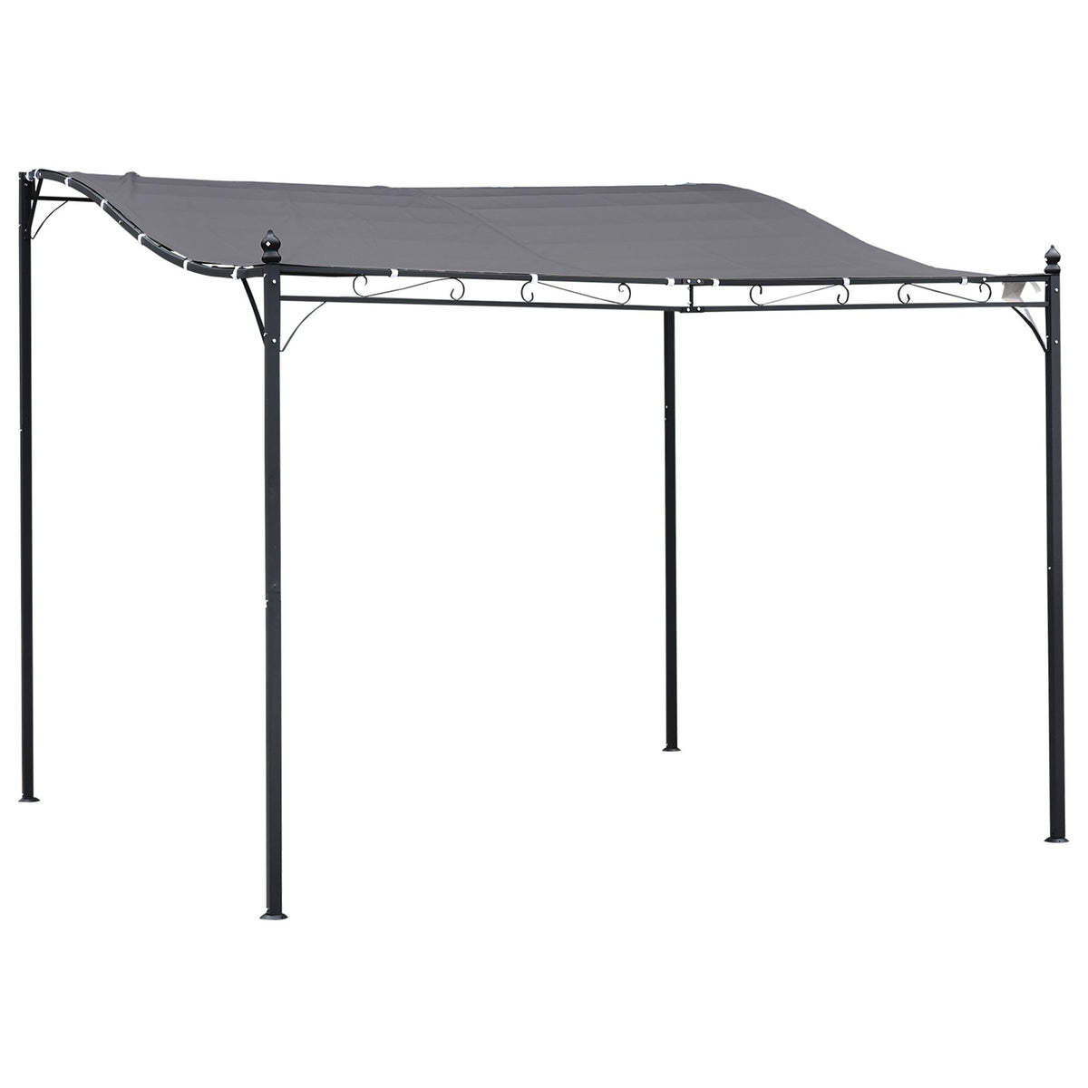 10 x 10 ft Gray Patio Gazebo Canopy