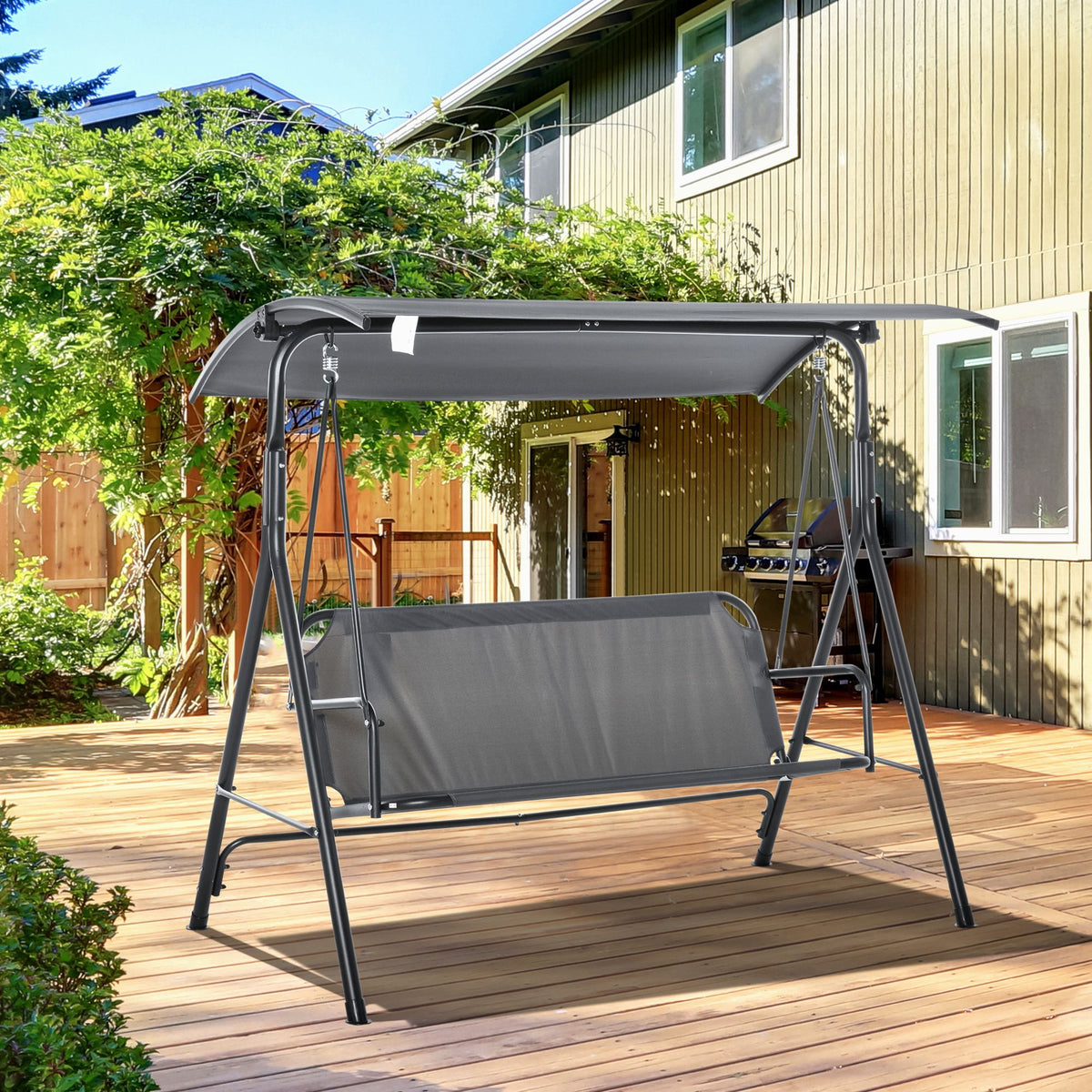 3-Person Porch Swing with Stand – view 2