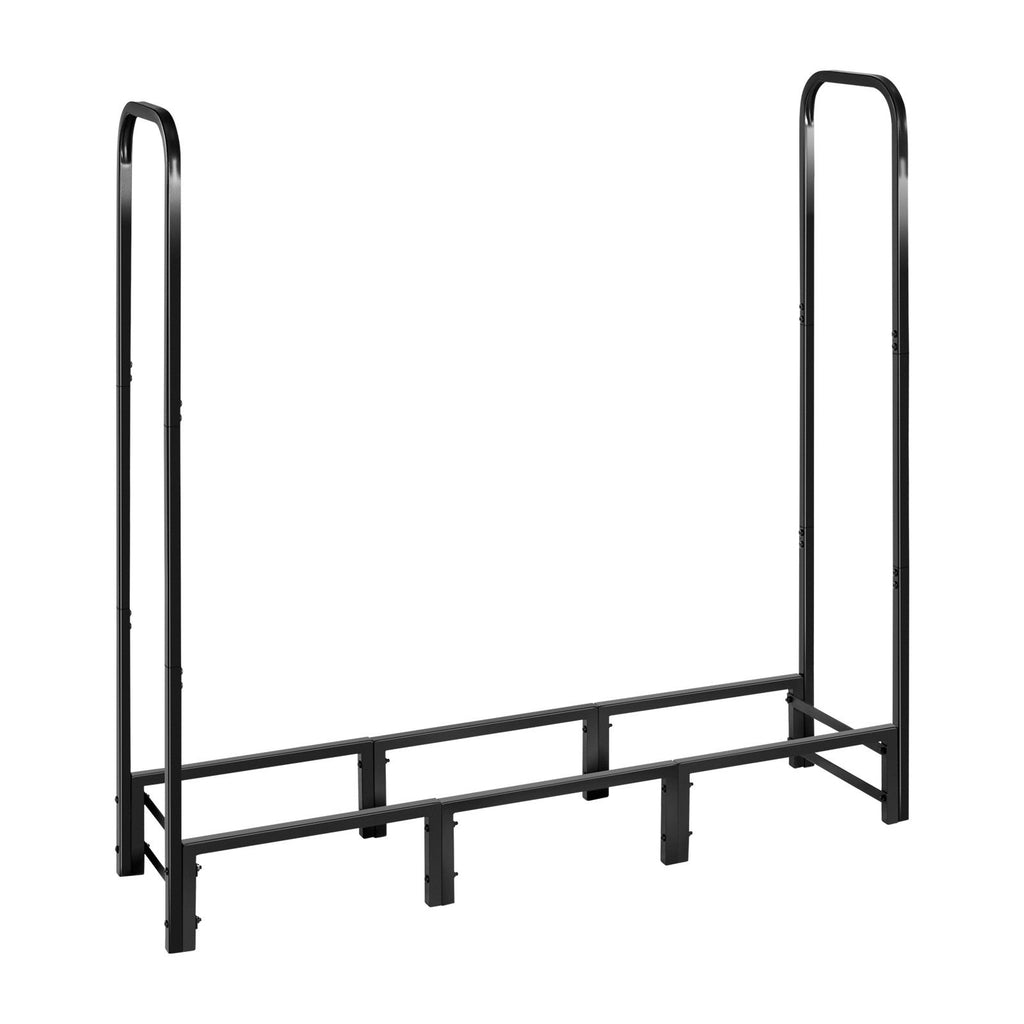 4 ft Firewood Rack with Waterproof Cover – 1/4 Cord Steel Log Holder – photo 6
