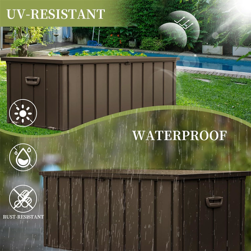 120 Gallon Lockable Outdoor Deck Box – view 3