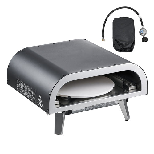 12" Outdoor Propane Pizza Oven – Rotating Stone Portable Pizza Maker
