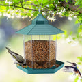 Hanging Gazebo Bird Feeder – 6 Feeding Ports, Large Seed Capacity, Weatherproof