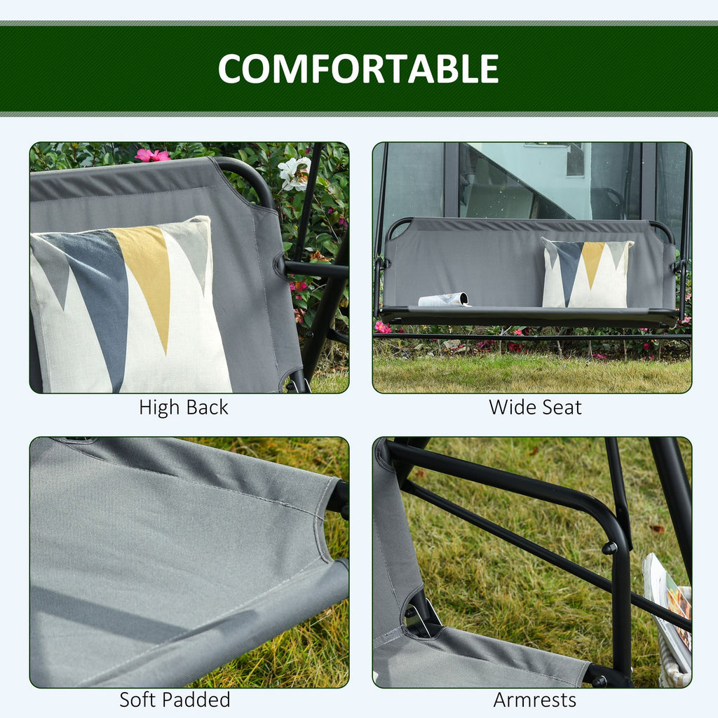 3-Person Porch Swing with Stand – view 6