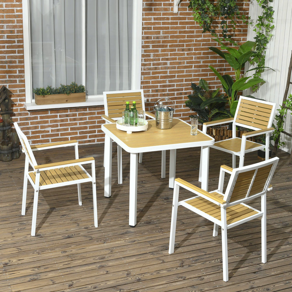 5-Piece Aluminum Patio Dining Set – Yellow – view 10