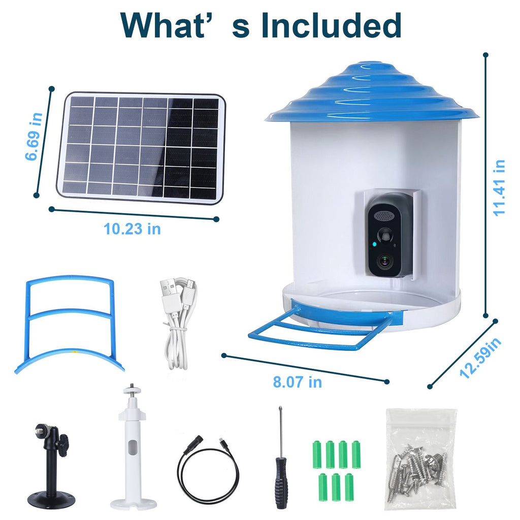 Bird Feeder with Camera – Solar Smart Bird Feeder, 1080p HD, AI Bird Identification – photo 4