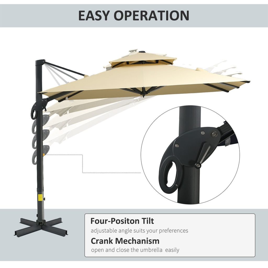 10 ft Offset Cantilever Patio Umbrella with Crank – view 4