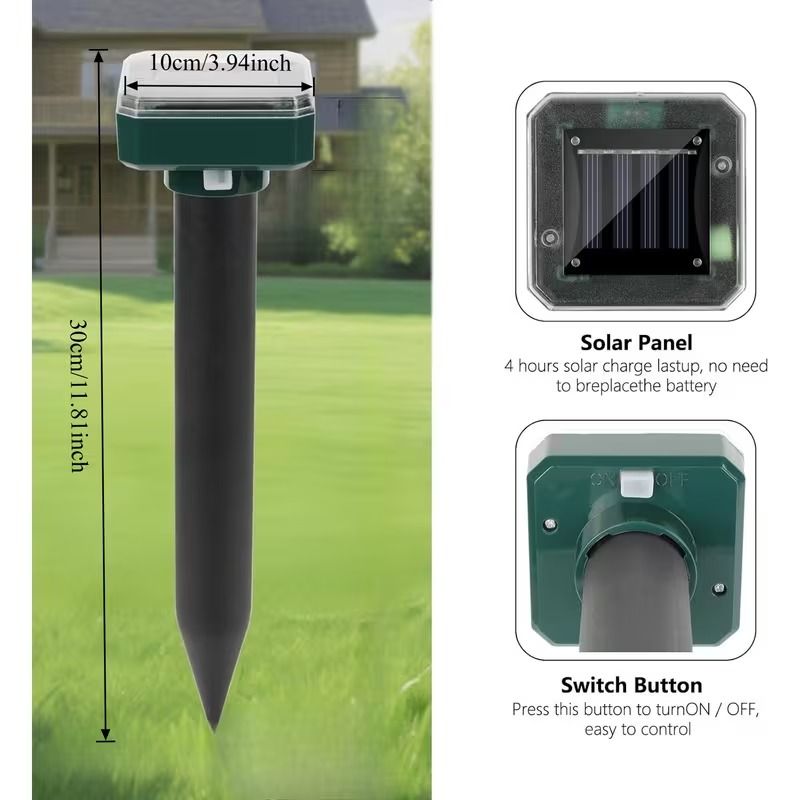 Solar Mole & Gopher Repeller Stakes, 8-Pack – view 2