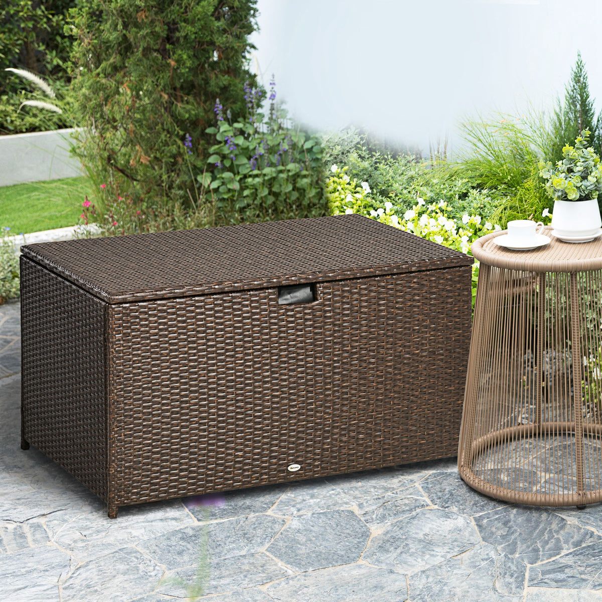 113 Gallon Wicker Deck Box with Liner – view 10