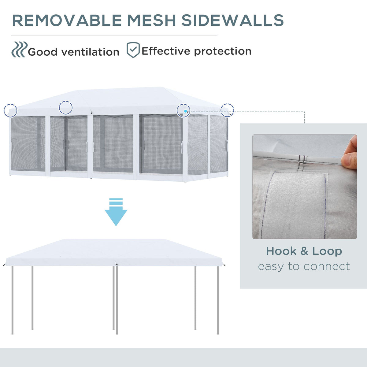 10 x 20 ft Pop-Up Canopy Event Tent with Sidewalls – view 6
