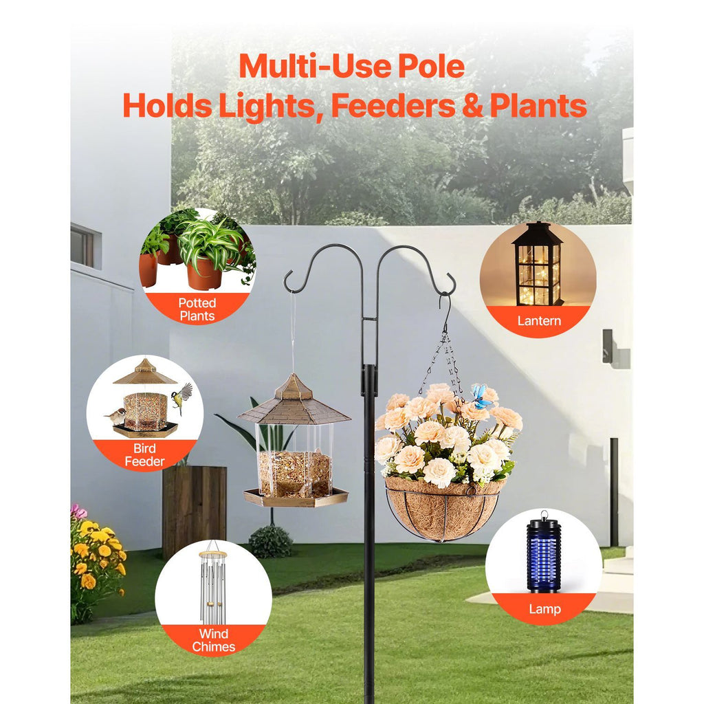 Double Shepherd's Hooks, 8-Pack – 76" Heavy-Duty Bird Feeder Poles – photo 2