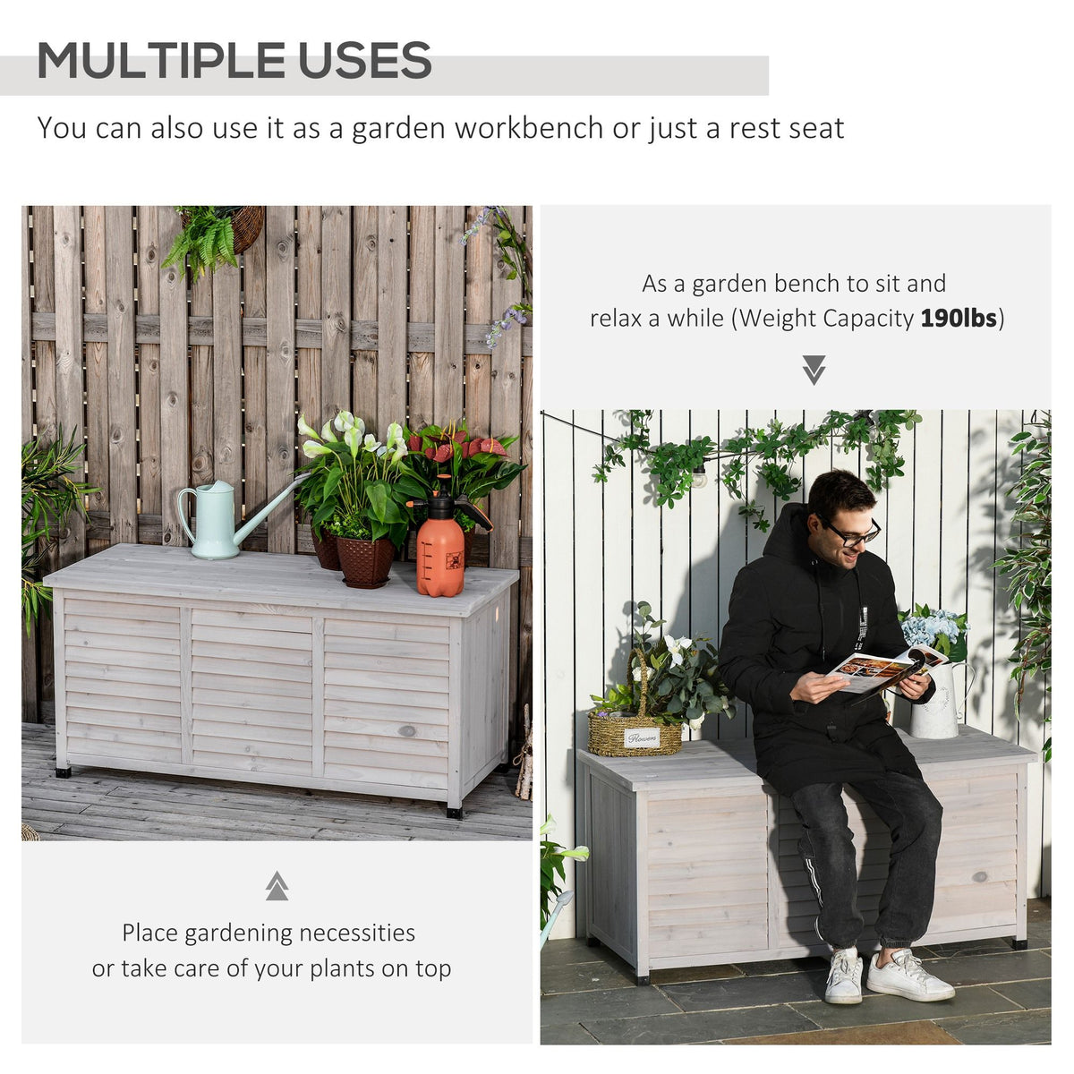 75 Gallon Wooden Deck Storage Box – view 5