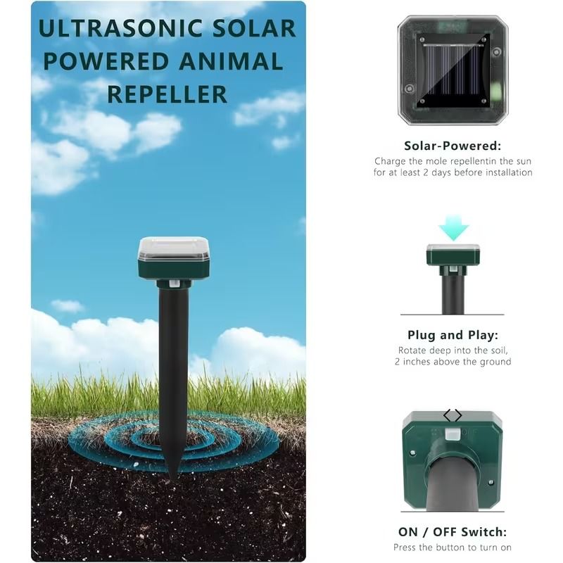 Solar Mole & Gopher Repeller Stakes, 8-Pack – view 6