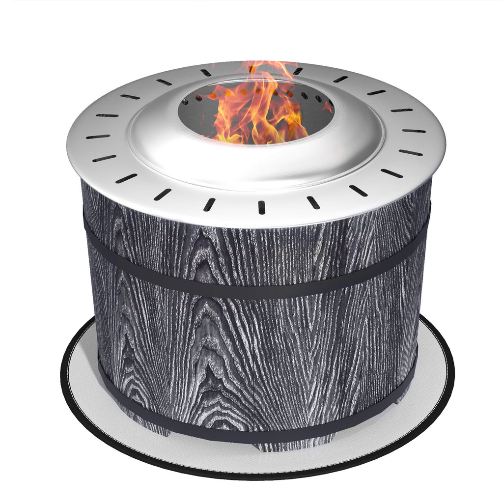 Smokeless Portable Fire Pit with Mat – Black – view 12