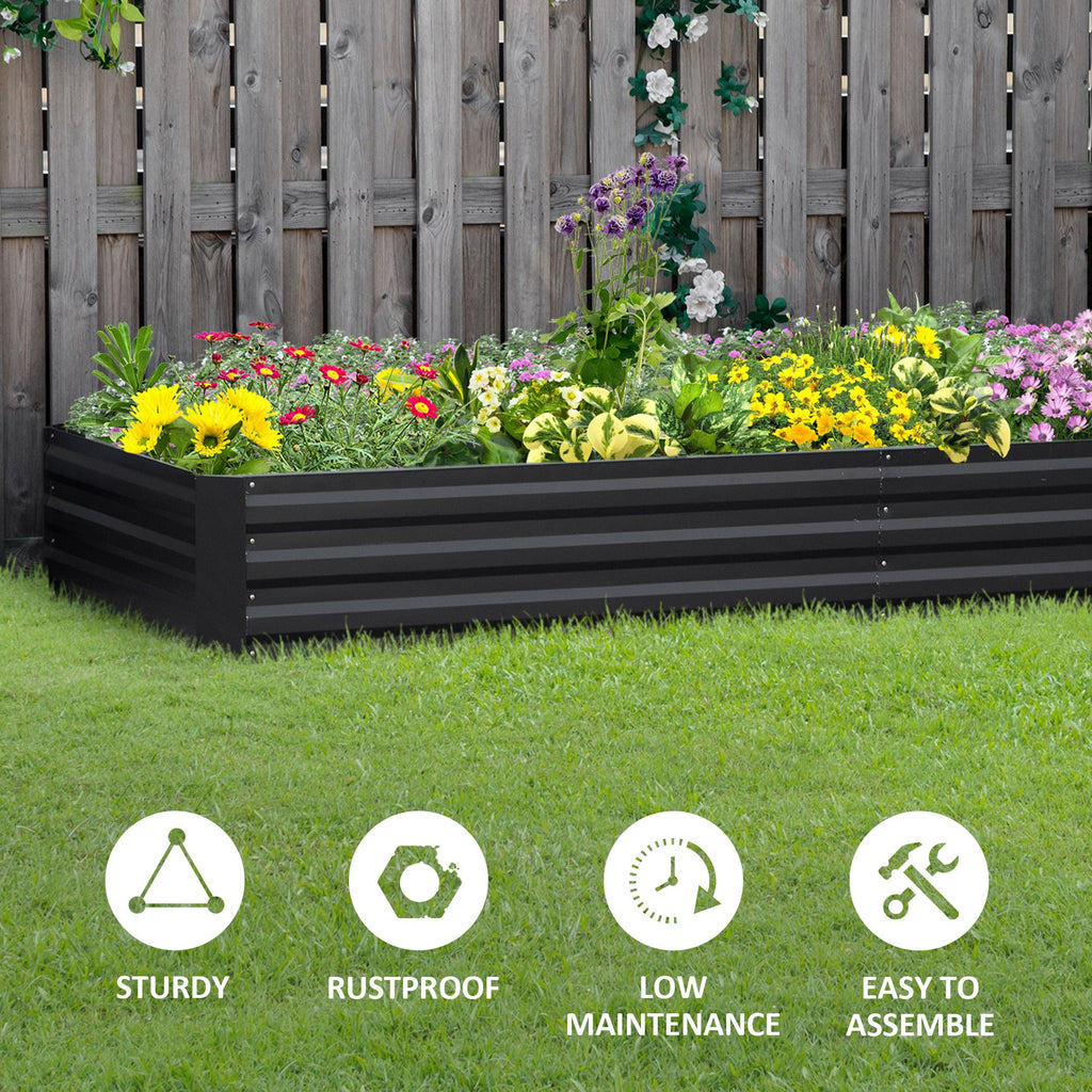 Galvanized Raised Garden Bed – 95 x 36 x 12 in – view 6
