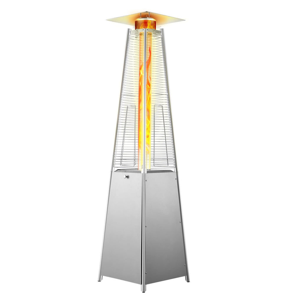 48,000 BTU Pyramid Propane Patio Heater with Wheels – Glass Tube Flame – photo 10