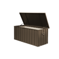 120 Gallon Lockable Outdoor Deck Box – Waterproof Patio Storage for Cushions & Garden Tools, Dark Brown