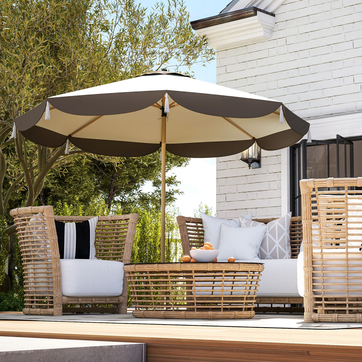 9 ft Patio Market Umbrella – UPF 50+, 8 Ribs – view 10
