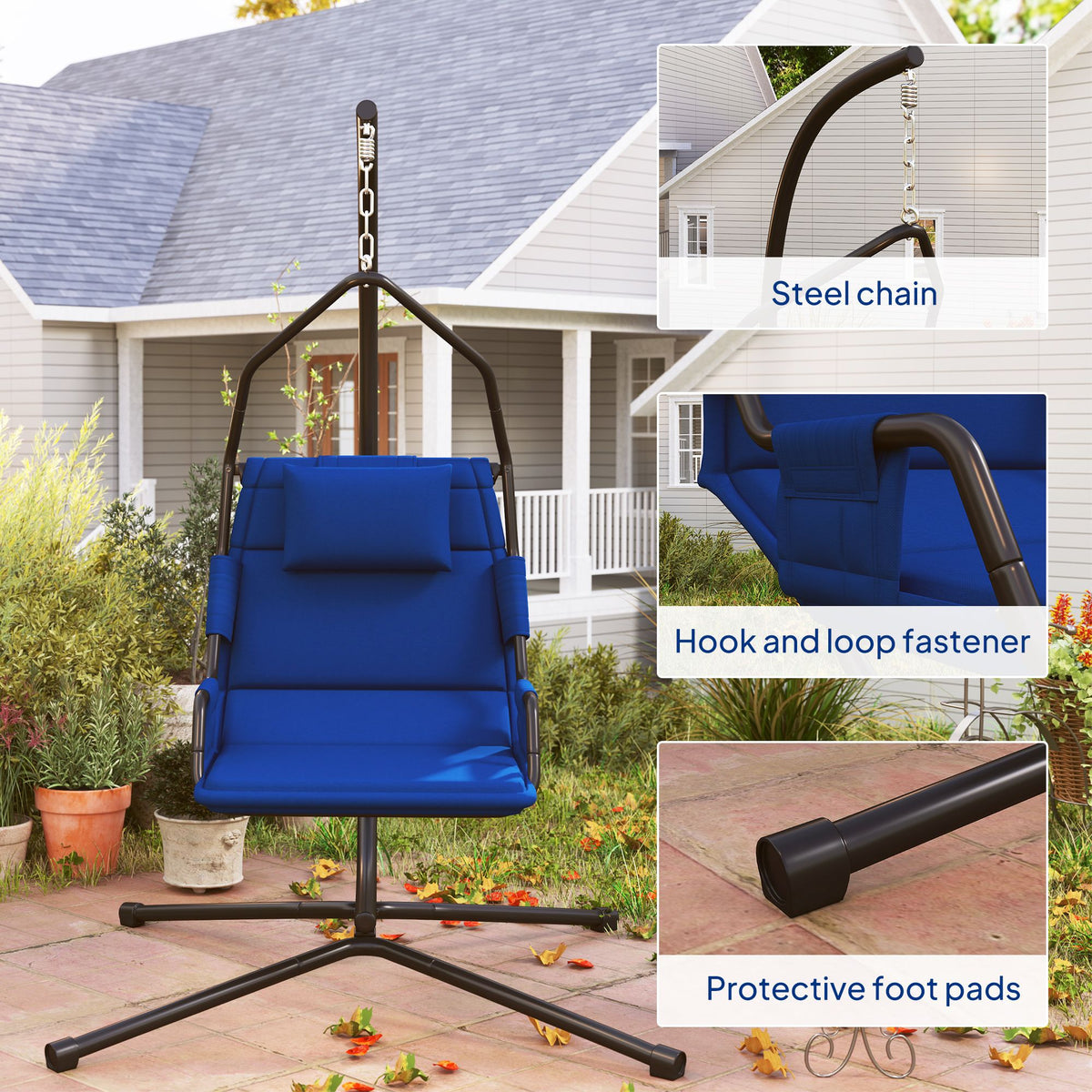 Hammock Chair with Stand & Cushion – view 9