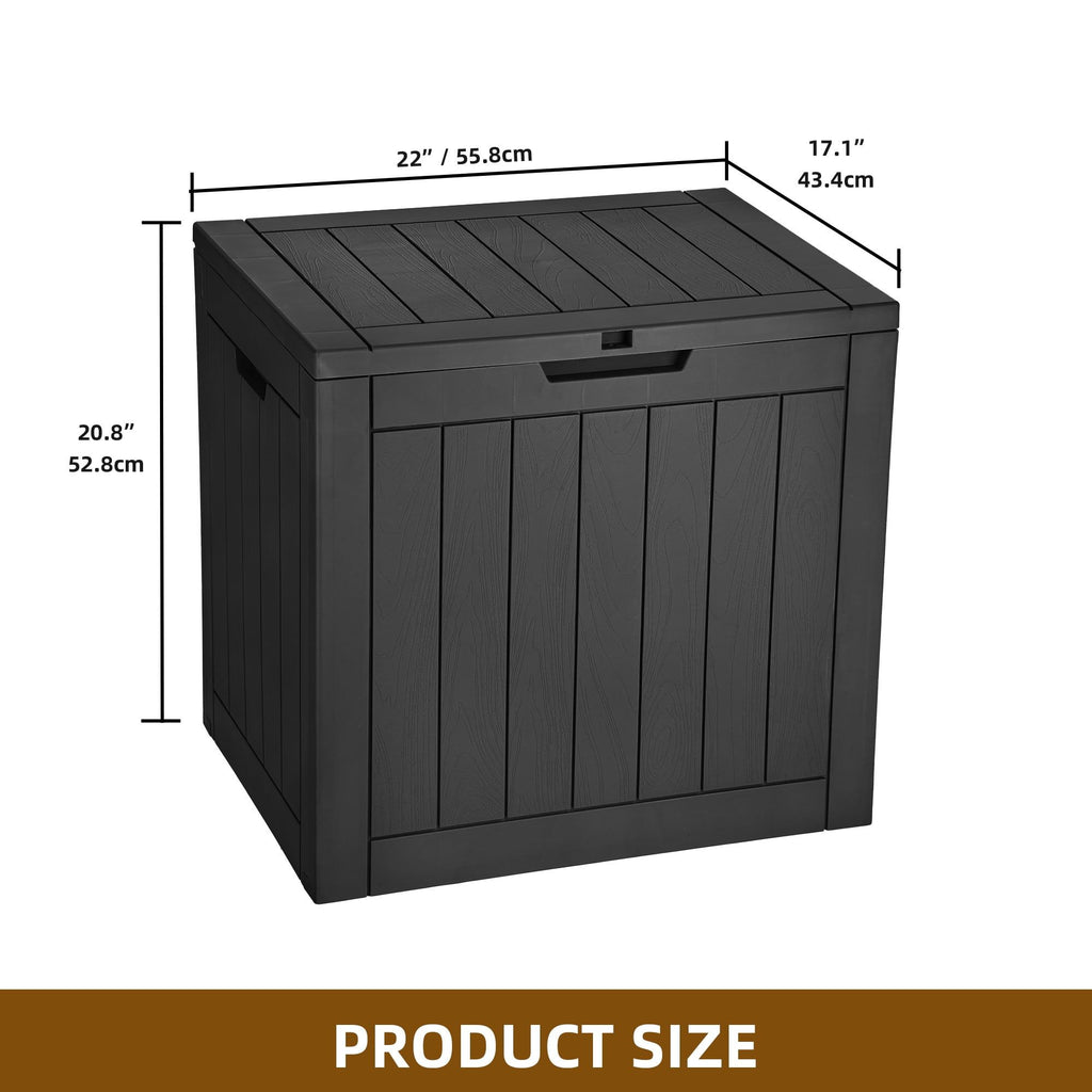 30 Gallon Lockable Resin Deck Box – Black – view 5