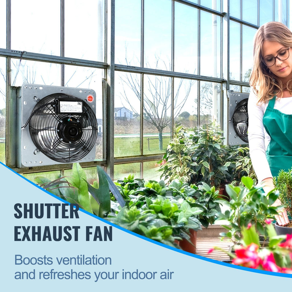 16" Greenhouse Shutter Exhaust Fan – 2000 CFM Wall Mount – photo 5