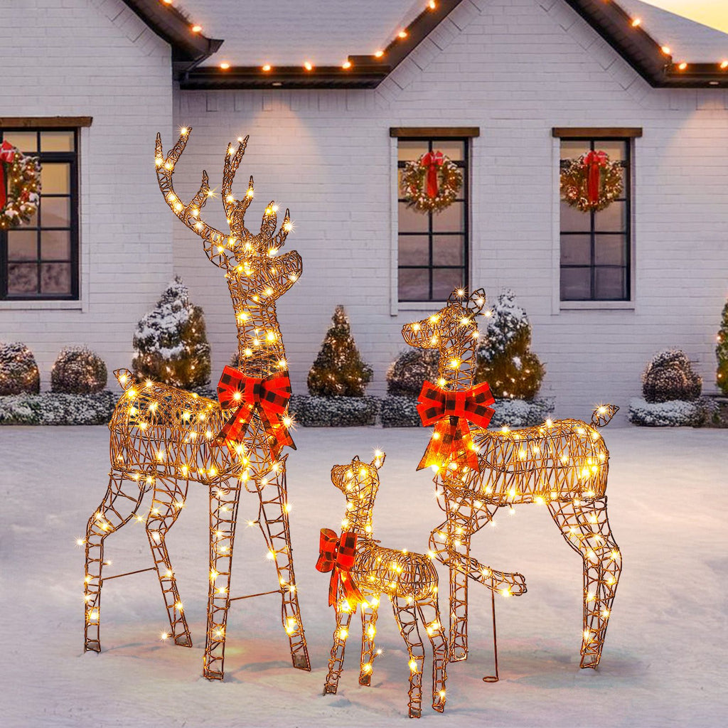 3-Piece Lighted Christmas Reindeer Family Set – view 10