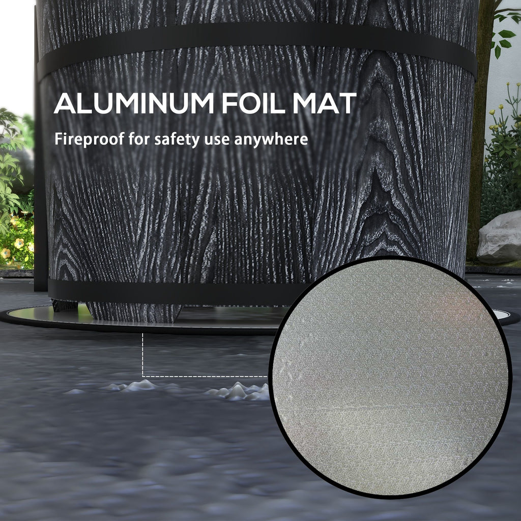 Smokeless Portable Fire Pit with Mat – Black – view 6