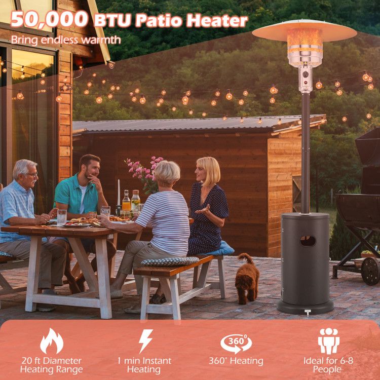 50,000 BTU Propane Patio Heater with Drink Table – view 9