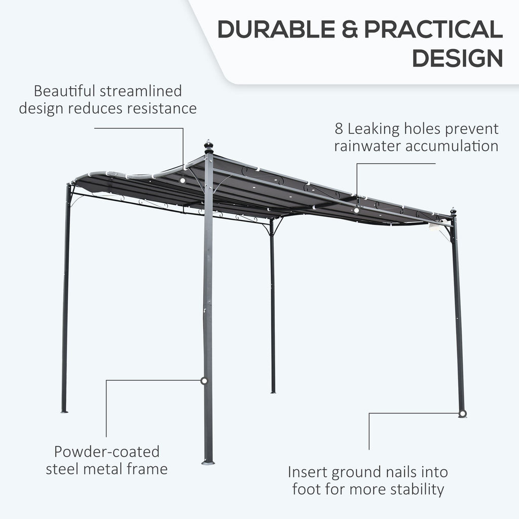 10 x 10 ft Gray Patio Gazebo Canopy – view 4