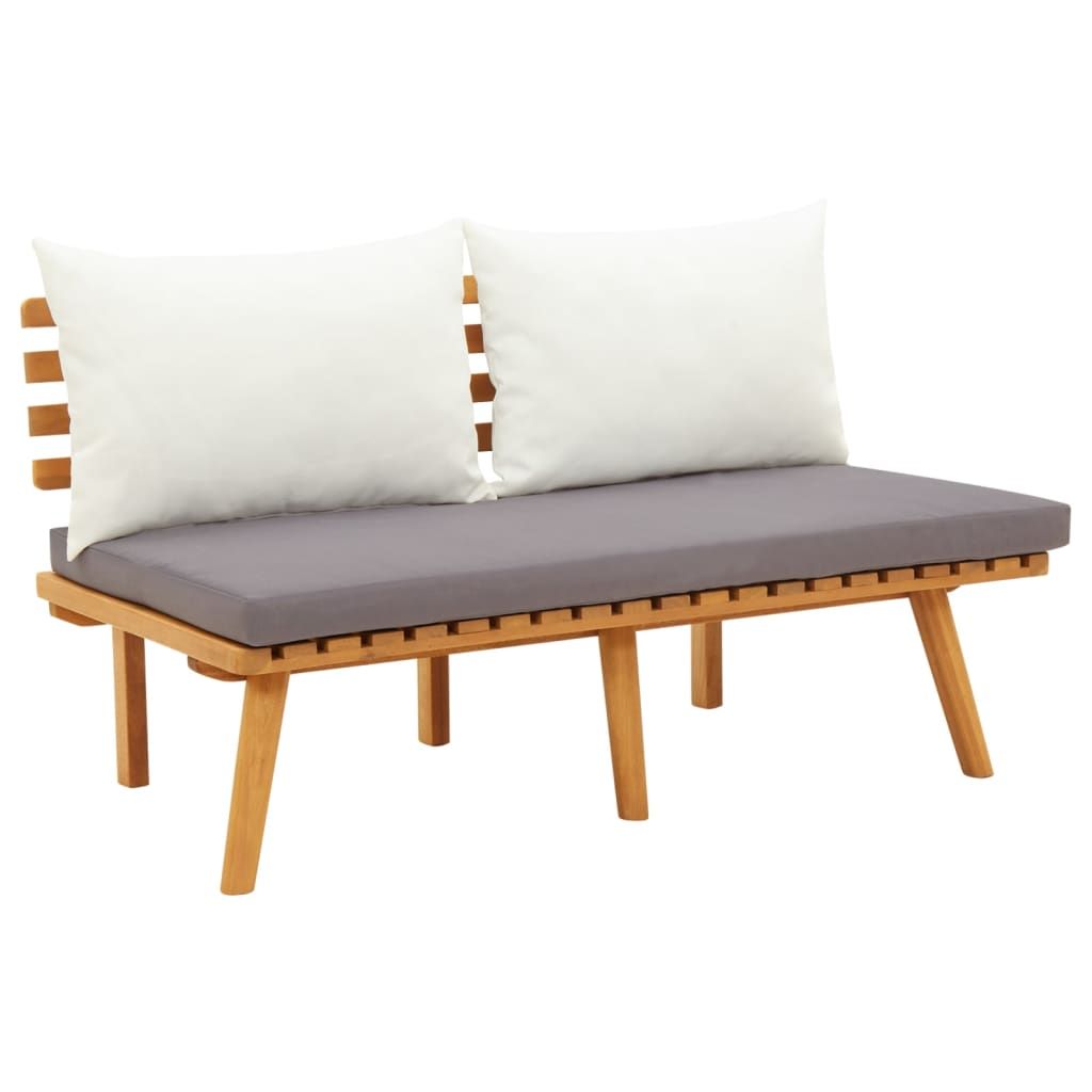 8-Piece Solid Acacia Wood Patio Lounge Set with Cushions – photo 7