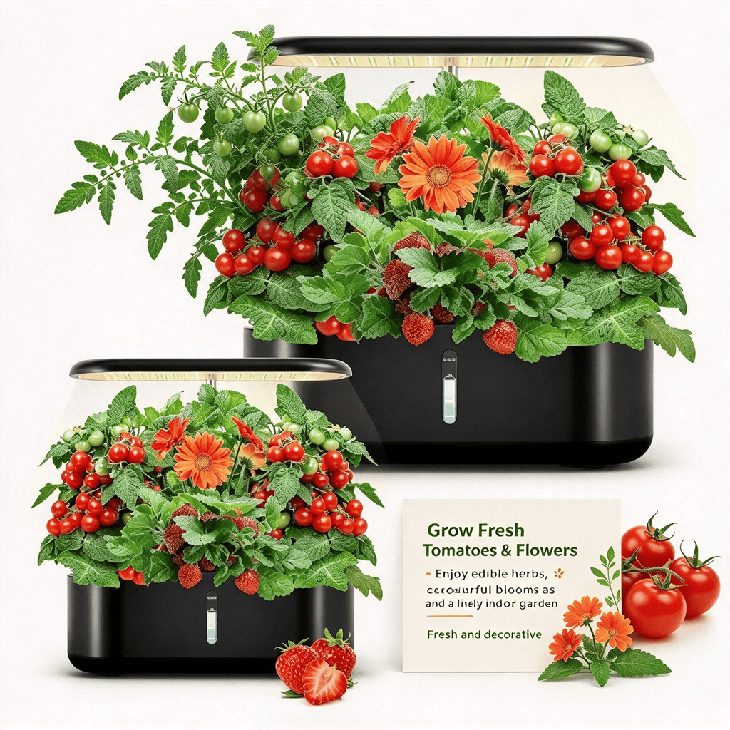 Indoor Hydroponic Herb Garden Kit - 10-Pod Countertop Grow System with LED Grow Light & Timer – photo 3