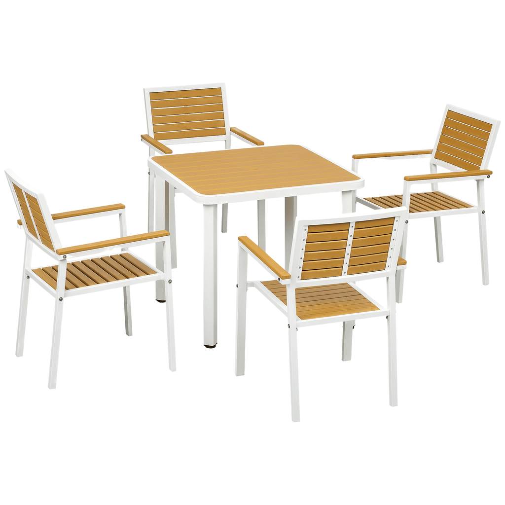 5-Piece Aluminum Patio Dining Set – Yellow – view 11